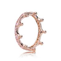 Pandora Bűbájos korona rozé arany gyűrű