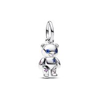 Pandora Mozgatható teddy mackó függő ezüst charm