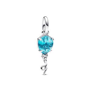 Pandora Moments Kék muranói üveg léggömb függő ezüst charm