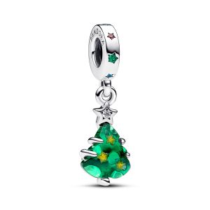 Pandora Moments Szikrázó karácsonyfa függő ezüst charm