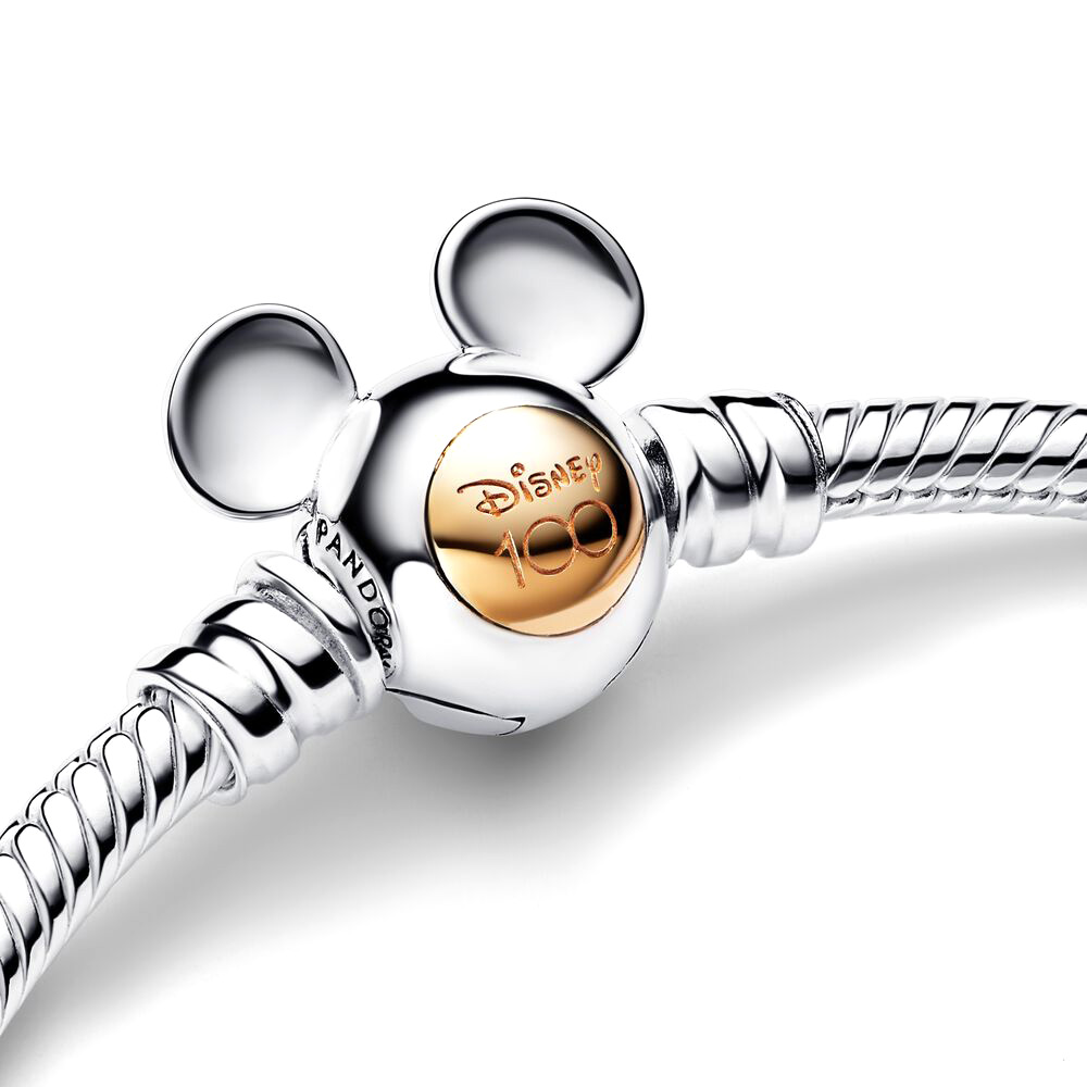 Pandora Moments Disney 100. évfordulós kígyólánc Sárga arany és Ezüst Karkötő