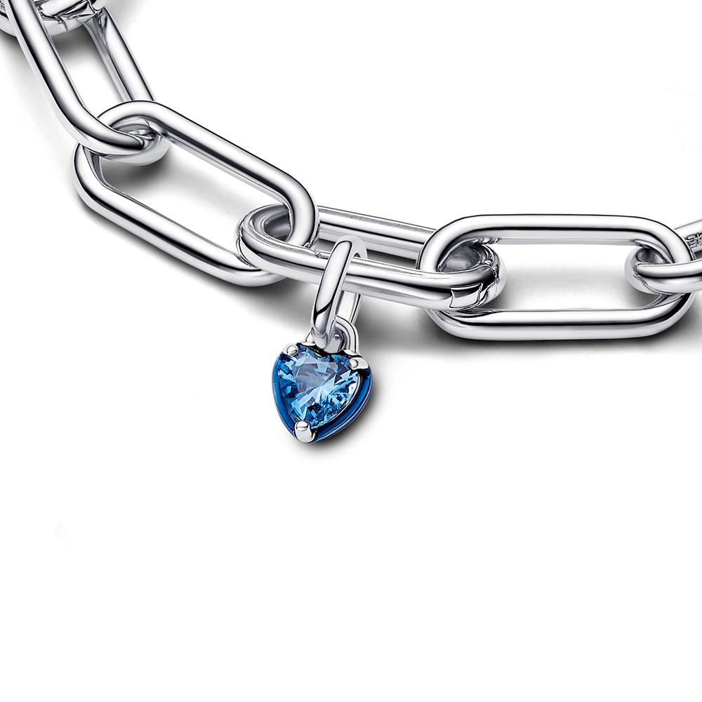 Pandora ME kék csakra szív mini függő ezüst charm