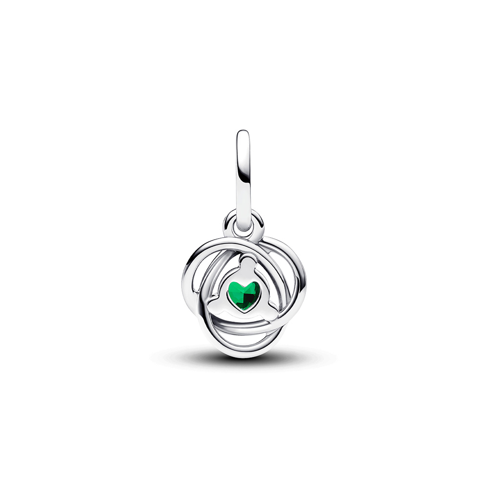 Pandora Moments Zöld örökkévalóság kör függő ezüst charm