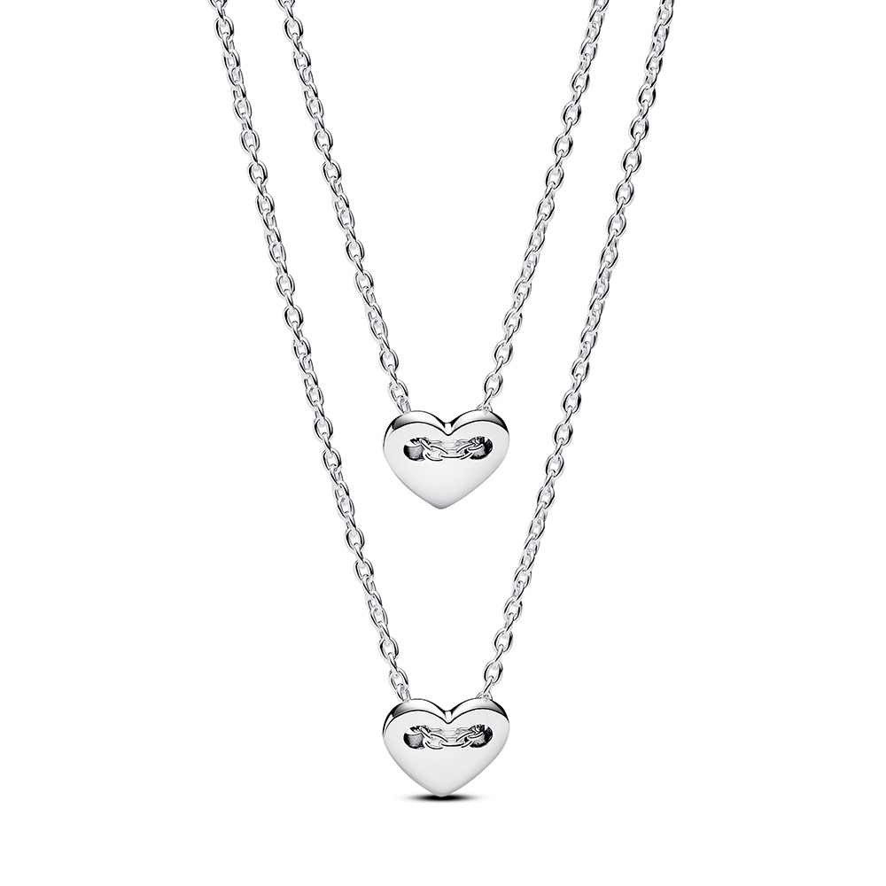 Pandora Ezüst színű Örökkön örökké megosztható szív collier nyaklánc