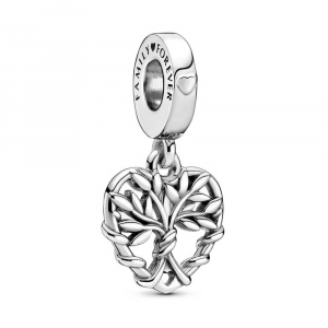 Pandora Moments Szív családfa ezüst függő charm